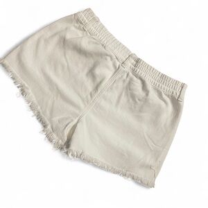Aerie Off-White Jean Shorts with Raw Edge
